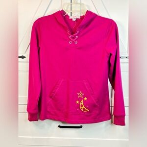 Girls Purple Hoodie with Moon and Stars Design size M